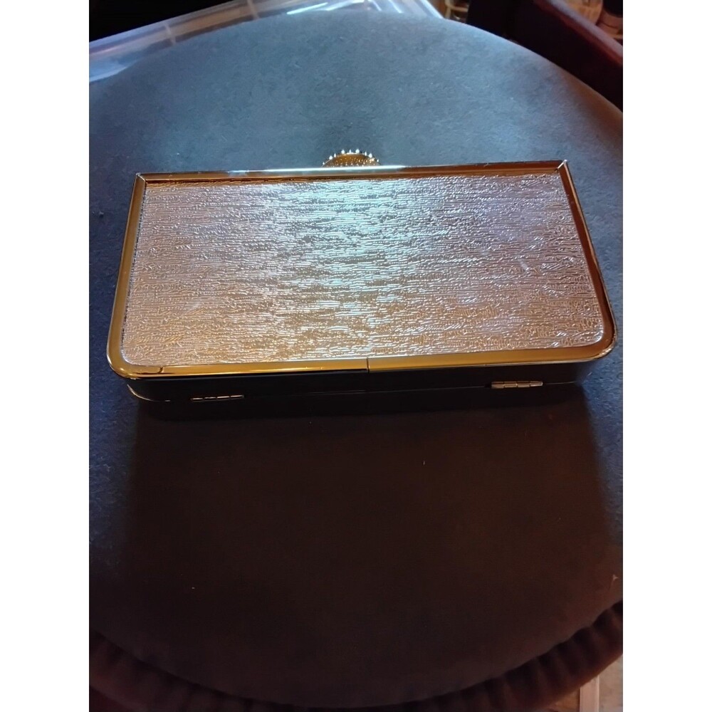 Charming Charlie Silver Clutch Bag With Chain